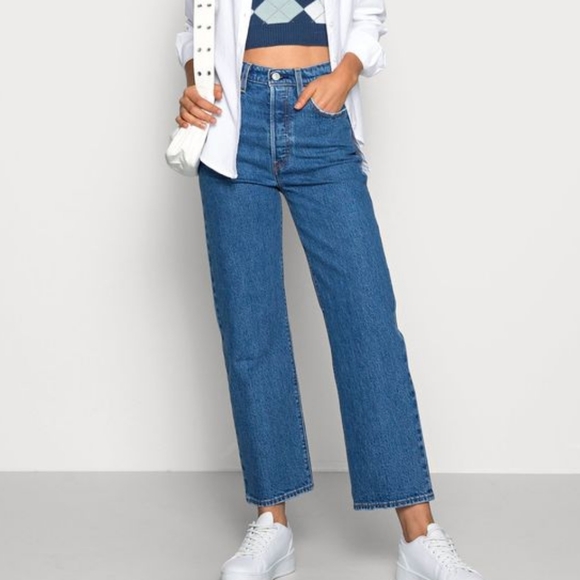 New Levi's Ribcage Straight Jazz Pop Nwt Sz 26 - Picture 4 of 14